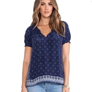 Joie peasant 100% silk blouse